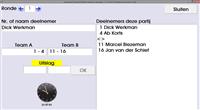 Uitslagen invoeren, uitslag partij invoeren